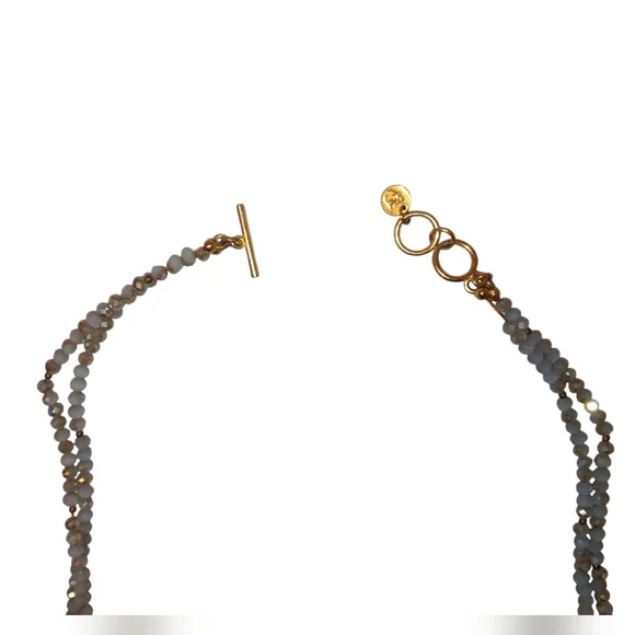 NWOT Beaded Double Layer Necklace and 4pc Stretch Bracelet Set - Picture 4 of 9